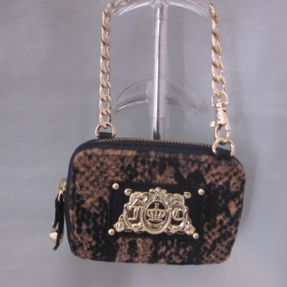 Y2K Juicy Couture Wristlet Clutch Purse Wild Things Snake Print